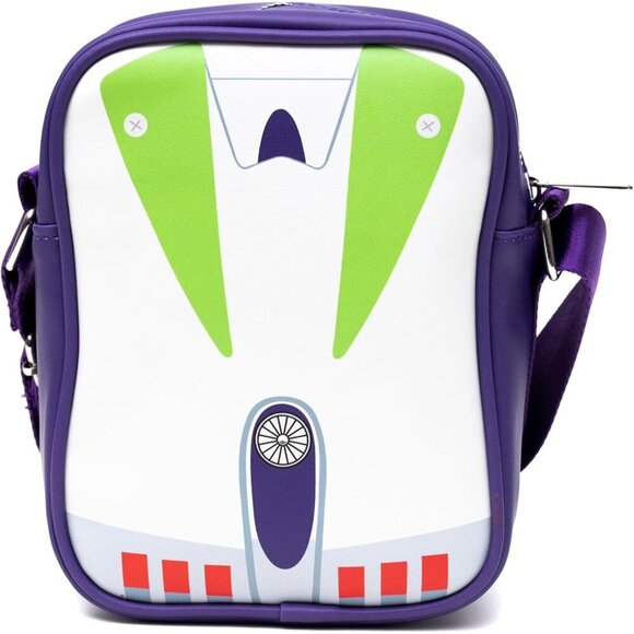 🆕 Buckle-Down Vegan Leather Crossbody Bag Women Purple AdjustableStrap Backpack - Picture 4 of 8